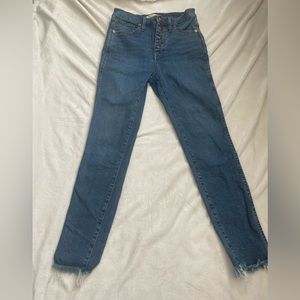High waisted skinny jeans
